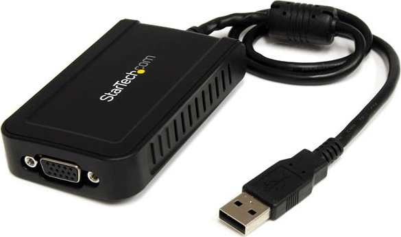 Startech USB 2.0 A apa - VGA anya adapter - Fekete Startech USB 2.0 A apa - VGA anya adapter - Fekete
