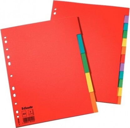 Esselte Economy Regiszter A4 elválasztólap - Piros