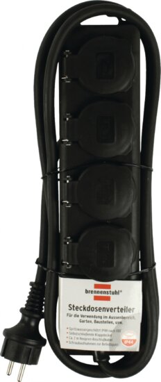 Brennenstuhl 220V hálózati elosztó 4 aljzatos 2.0m - Fekete Brennenstuhl 220V hálózati elosztó 4 aljzatos 2.0m - Fekete