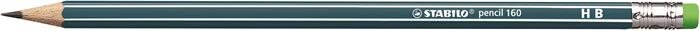 Stabilo Pencil 160 Olajzöld hatszögletű "HB" Grafitceruza radírral