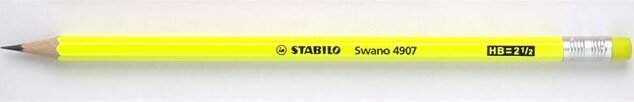 Stabilo Swano Neon Sárga hatszögletű "HB" Grafitceruza radírral
