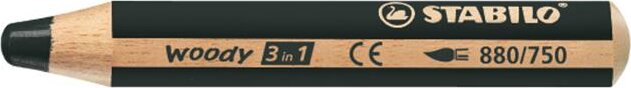 Stabilo Woody 3 in 1 Kerek vastag színes ceruza - Fekete