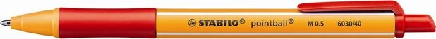 Stabilo Pointball nyomógombos golyóstoll - 0.5mm / piros