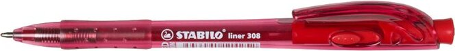 Stabilo Liner 308 nyomógombos golyóstoll 0.38mm / piros Stabilo Liner 308 nyomógombos golyóstoll 0.38mm / piros