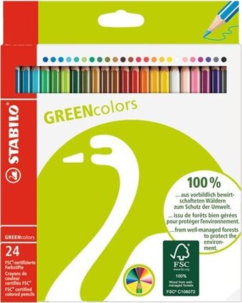 Stabilo Green Colours Színes ceruza készlet - 24 szín