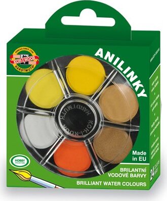 Koh-i-Noor Brillant 22.5mm/gomb Vízfesték - 24 színű