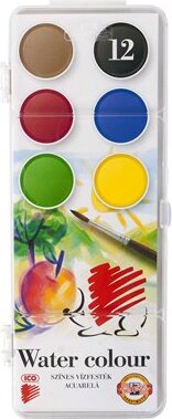 ICO Süni 30mm/gomb Vízfesték - 12 színű