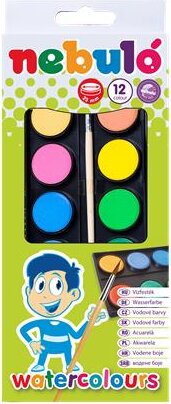 Nebuló 23mm/gomb Vízfesték - 12 színű Nebuló 23mm/gomb Vízfesték - 12 színű