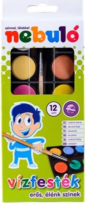 Nebuló 28mm/gomb Vízfesték - 12 színű Nebuló 28mm/gomb Vízfesték - 12 színű