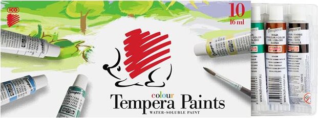 ICO Süni 10 darabos tempera készlet - 10 színű