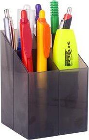 ICO Szögletes írószertartó - Füstszínű