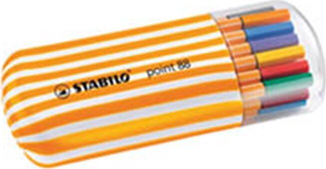 Stabilo Point 88 Zebrui 0.4mm Tűfilc készlet 20 szín