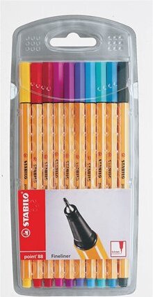 Stabilo Point 88 0.4mm Tűfilc készlet 10 szín