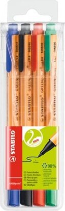 Stabilo Greenpoint 0.8mm Tűfilc készlet 4 szín