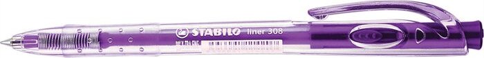 Stabilo Liner 308 nyomógombos golyóstoll 0.38mm / lila