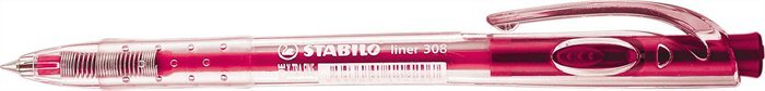 Stabilo Liner 308 nyomógombos golyóstoll 0.38mm / rózsaszín