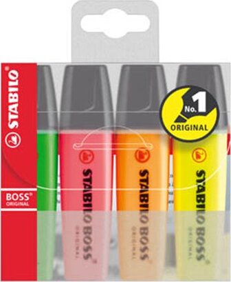 Stabilo Boss 2-5mm Szövegkiemelő készlet - 4 szín