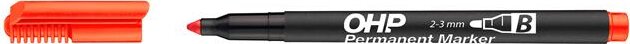 ICO OHB B 2-3mm Alkoholos marker - Piros
