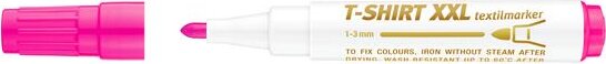 ICO XXL T-Shirt 1-3mm Textilmarker - Rózsaszín