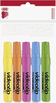 ICO Videotip 1-4mm Szövegkiemelő készlet 5 szín