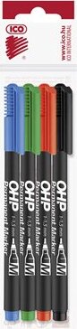 ICO OHP M 1-1.5mm Alkoholos marker készlet 4 szín