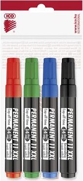 ICO Permanent 11 XXL 1-3mm Alkoholos marker készlet 4 szín
