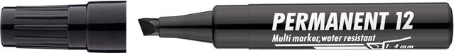 ICO Permanent 12 1-4mm Alkoholos marker - Fekete