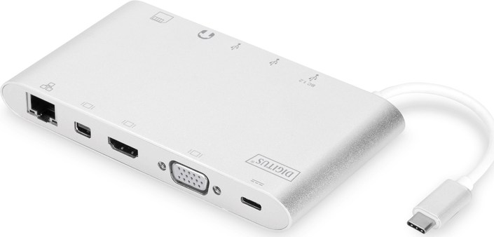 Digitus DA-70861 USB-C 3.1 Dokkoló - Ezüst