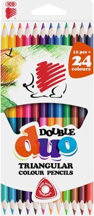 ICO Süni kétvégű háromszögletű Színes ceruza készlet 12db-os