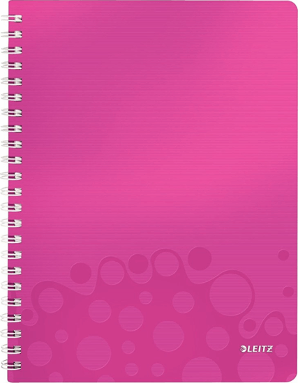Leitz Wow 80 lapos A4 kockás spirálfüzet - Rózsaszín