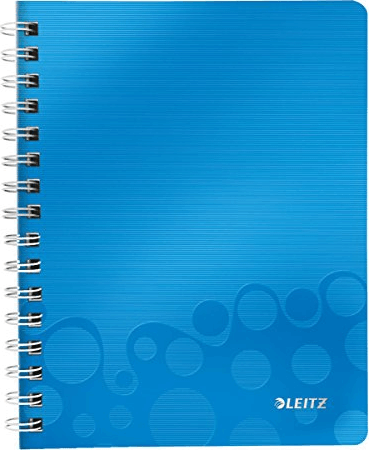 Leitz Wow 80 lapos A5 kockás spirálfüzet - Kék Leitz Wow 80 lapos A5 kockás spirálfüzet - Kék