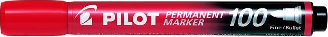 Pilot Permanent Marker 100 1mm Alkoholos marker - kúpos - Piros