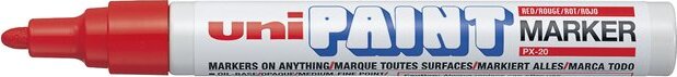 Uni PX-20 2.2-2.8mm Lakkmarker - Piros Uni PX-20 2.2-2.8mm Lakkmarker - Piros