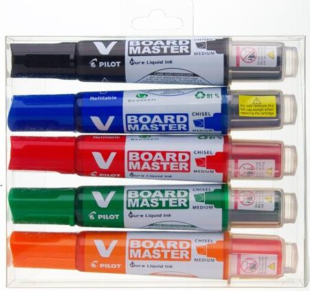 Pilot V-Board Master 2,3 mm Táblamarker készlet 5db - Vegyes