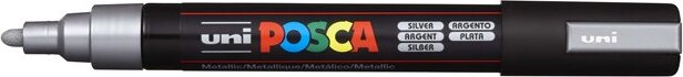 Uni Posca PC-5M Medium 1.8-2.5mm Dekormarker - Ezüst