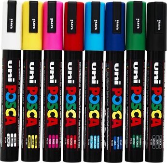 Uni Posca 0,9-1,3 mm Dekormarker - Kék