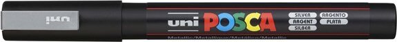 Uni Posca 0,9-1,3 mm Dekormarker - Ezüst Uni Posca 0,9-1,3 mm Dekormarker - Ezüst