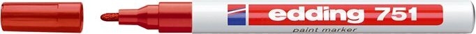 Edding 751 1-2mm Lakkmarker - Piros