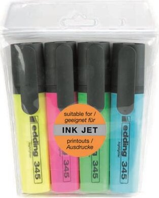 Edding 345 2-5mm Szövegkiemelő készlet 4 db - Vegyes