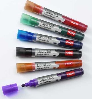 Nobo 1-3mm Táblamarker készlet 6 szín