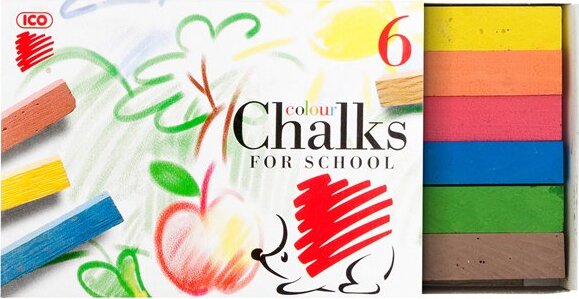 ICO Süni Táblakréta - Színes (6 db)