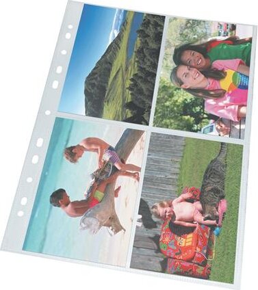 Esselte Fényképtartó A4 lefűzhető 80 mikron víztiszta felületű genotherm (10 db / csomag)