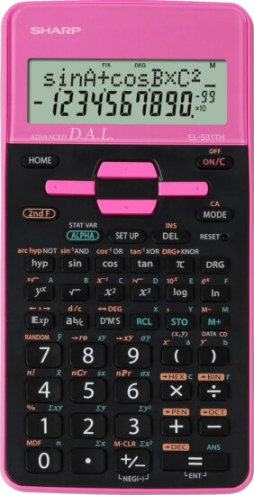 Sharp EL-531 Tudományos számológép - Fekete/Rózsaszín
