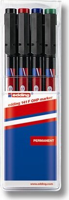 Edding 141 F 0,6mm Alkoholos marker készlet (4 db)