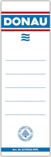 Donau 54 x 153 mm Öntapadó Cserecímke iratrendezőhöz (20 db / csomag)