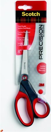3M Scotch 21cm Precíziós Olló - Piros/Fekete