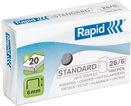 Rapid Standard 26/6 Tűzőgépkapocs (1000 db)