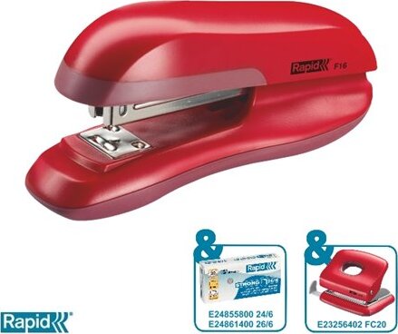 Rapid F16 Fashion 30 lap kapacitású tűzőgép - Meggyvörös