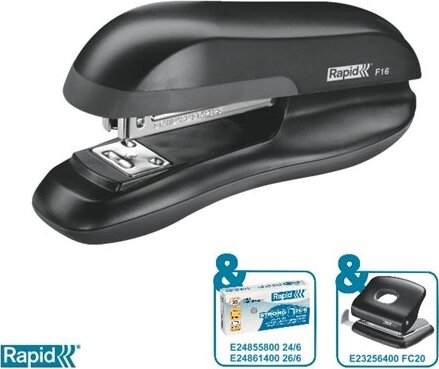 Rapid F16 Fashion 30 lap kapacitású tűzőgép - Fekete