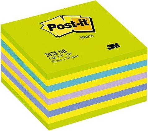 3M 76x76mm öntapadó jegyzettömb (450 lap) - Lollipop zöld